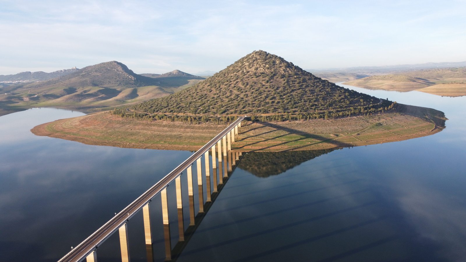 Imagen aérea paisaje en Extremadura